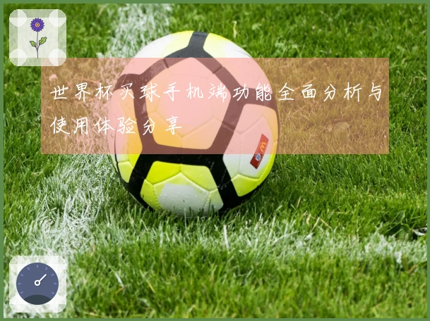 世界杯买球手机端功能全面分析与使用体验分享